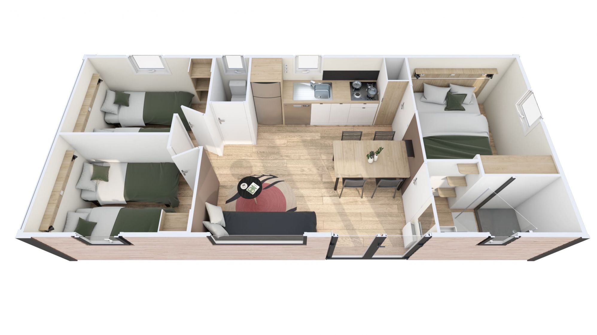 residences trigano mobil home 3chambres nest35 3 3D